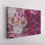 Imagem de Quadro Decorativo Canvas Rosas Degrade Branco Rosa 75x50cm