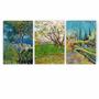 Imagem de Quadro Decorativo Canvas Trio - Van Gogh E Monet 63X42Cm No Chassi