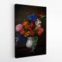 Imagem de Quadro Decorativo Canvas Vaso Flor Floral Efeito Pintura