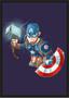 Imagem de Quadro Decorativo Capitão América Super Heróis Nerd Geek Decorações Com Moldura G03