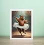 Imagem de Quadro Decorativo Capivara Bailarina 24x18cm - com vidro