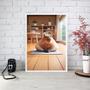 Imagem de Quadro Decorativo Capivara Meditando 45X34Cm - Com Vidro