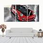 Imagem de Quadro Decorativo Carro 911 Esportivo Vermelho Personalizado Kit 3 peças 20x30cm