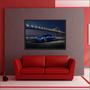 Imagem de Quadro Decorativo Carro Porsche Azul Quartos Salas Decoração Com Moldura