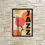 Imagem de Quadro Decorativo Cartaz Jazz 33x24cm - com vidro