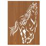 Imagem de Quadro Decorativo Carvalho Mdf Cavalo 40X20Cm