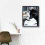 Imagem de Quadro Decorativo Casal De Lobos 45X34Cm - Com Vidro