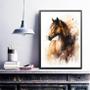 Imagem de Quadro Decorativo Cavalo- Aquarela 33x24cm