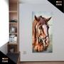 Imagem de Quadro Decorativo Cavalo Artístico Mosaico 3 Peças 120x60