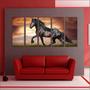 Imagem de Quadro Decorativo Cavalos Animais Mosaico Com 5 Peças GG2