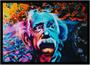 Imagem de Quadro Decorativo Celebridades Albert Einstein Abstrato Física Laboratórios Com Moldura RC000