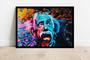 Imagem de Quadro Decorativo Celebridades Albert Einstein Abstrato Física Laboratórios Com Moldura RC000