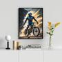 Imagem de Quadro Decorativo Ciclista- Mountain Bike 24x18cm - com vidro