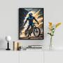 Imagem de Quadro Decorativo Ciclista- Mountain Bike 24x18cm