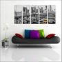 Imagem de Quadro Decorativo Cidades Nova Iorque Ponte Prédios Táxis GG 5 Peças GG3