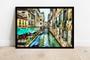 Imagem de Quadro Decorativo Cidades Veneza Itália Paisagem Lojas Quartos Salas Com Moldura RC085