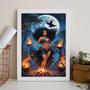 Imagem de Quadro Decorativo Cigana Ritual Da Lua 45x34cm - com vidro