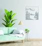 Imagem de Quadro Decorativo Cinza Mdf Paisagem Noturna Floresta 40X20