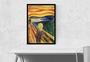 Imagem de Quadro Decorativo Clássico O Grito Representação Edvard Munch Com Moldura RC033