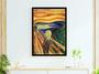 Imagem de Quadro Decorativo Clássico O Grito Representação Edvard Munch Com Moldura RC033