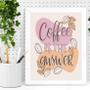 Imagem de Quadro Decorativo coffee is the answer 24x18cm - com vidro