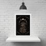 Imagem de Quadro Decorativo Cogumelos Fases Da Lua 45X34Cm
