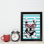 Imagem de Quadro Decorativo com Moldura Preta Cachorro Bulldog 22x32cm