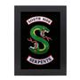 Imagem de Quadro Decorativo Com Moldura Preta e Vidro South Side Serpents 36x26,5 Mdf Adesivado
