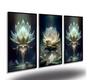 Imagem de Quadro Decorativo Composição Trio flor de lotus"