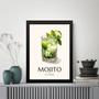 Imagem de Quadro Decorativo Coquetel Mojito 33x24cm - com vidro