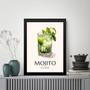 Imagem de Quadro Decorativo Coquetel Mojito 33X24Cm - Com Vidro