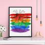 Imagem de Quadro Decorativo Coração Gay 33x24cm - com vidro