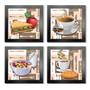 Imagem de Quadro Decorativo Cozinha Café Manhã Padaria 20x20cm Kit 4un