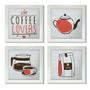 Imagem de Quadro Decorativo Cozinha Café Padaria Copa 20x20cm Kit 4 un