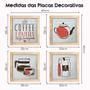 Imagem de Quadro Decorativo Cozinha Café Padaria Copa 20x20cm Kit 4 un