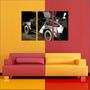 Imagem de Quadro Decorativo De Volta Para O Futuro Delorean Cinema Geek Decorações Com 3 peças Com Moldura