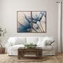 Imagem de Quadro Decorativo Dente de Leão Azul com 2 Telas de Parede para Sala Quarto Escritório 60cm X 90cm Tabaco