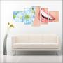 Imagem de Quadro Decorativo Dentista Consultórios Decoração Odontologia 5 Peças T4