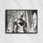 Imagem de Quadro Decorativo Desenho Batman Preto E Branco 34x23cm