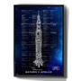 Imagem de Quadro Decorativo Desenho Foguete Saturn V Apollo