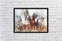 Imagem de Quadro Decorativo Design Ilustração Cavalos Abstrato Com Moldura RC004