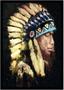 Imagem de Quadro Decorativo Design Índio Com Cocar Cultura Indígena Com Moldura RC042