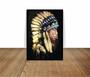 Imagem de Quadro Decorativo Design Índio Com Cocar Cultura Indígena Com Moldura RC042