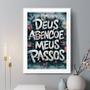 Imagem de Quadro Decorativo Deus Abençoe Meus Passos 24x18cm - com vidro