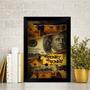 Imagem de Quadro Decorativo Dollar No Money, No Funny 24x18cm - com vidro