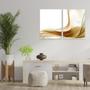 Imagem de Quadro Decorativo Dourado/Branco Abstrato Gold Wave 2 Peças