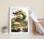 Imagem de Quadro Decorativo Dragão Chinês 24X18Cm - Com Vidro