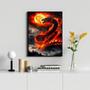 Imagem de Quadro Decorativo Dragão Com Fogo 45X34Cm - Com Vidro