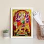 Imagem de Quadro Decorativo Durga- Deusa Hindu 45X34Cm - Com Vidro