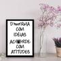 Imagem de Quadro Decorativo Durma Com Ideias, Acorde Com Atitudes